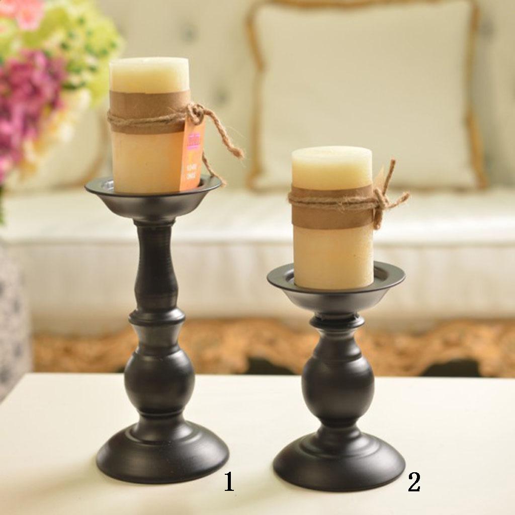 2X Iron Candle Holder Tea Light Candle Holders Stand Wedding Centerpiece L