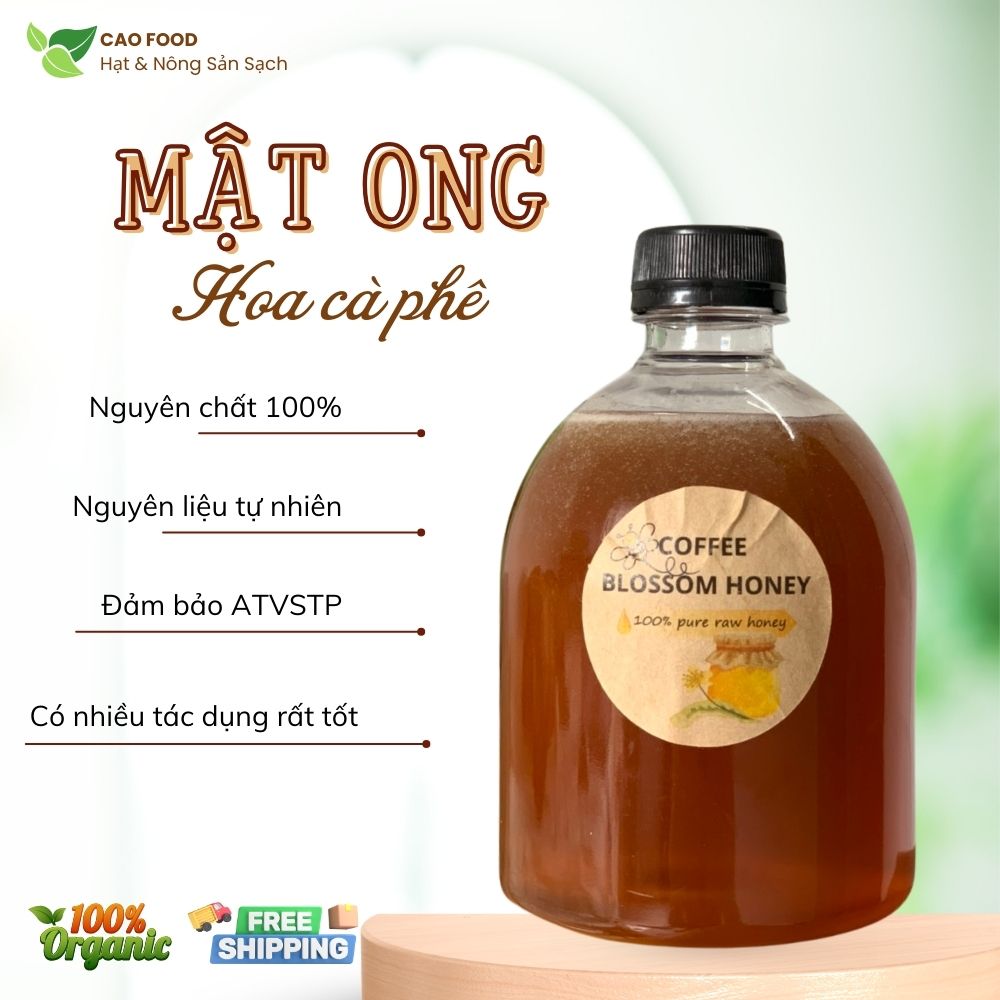 Mật ong hoa cà phê Đaklak CAO FOOD từ mật ong lấy tại vườn nguyên chất nguyên vị 100% tự nhiên
