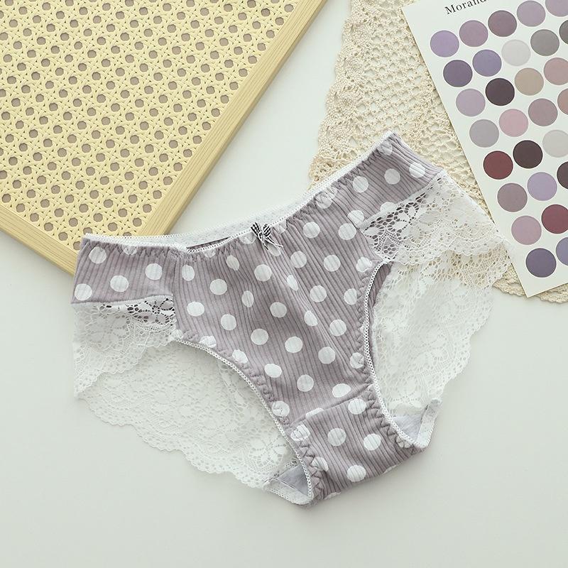 Quần lót ren cotton cao cấp kháng khuẩn điệu đà cho nữ QLN028