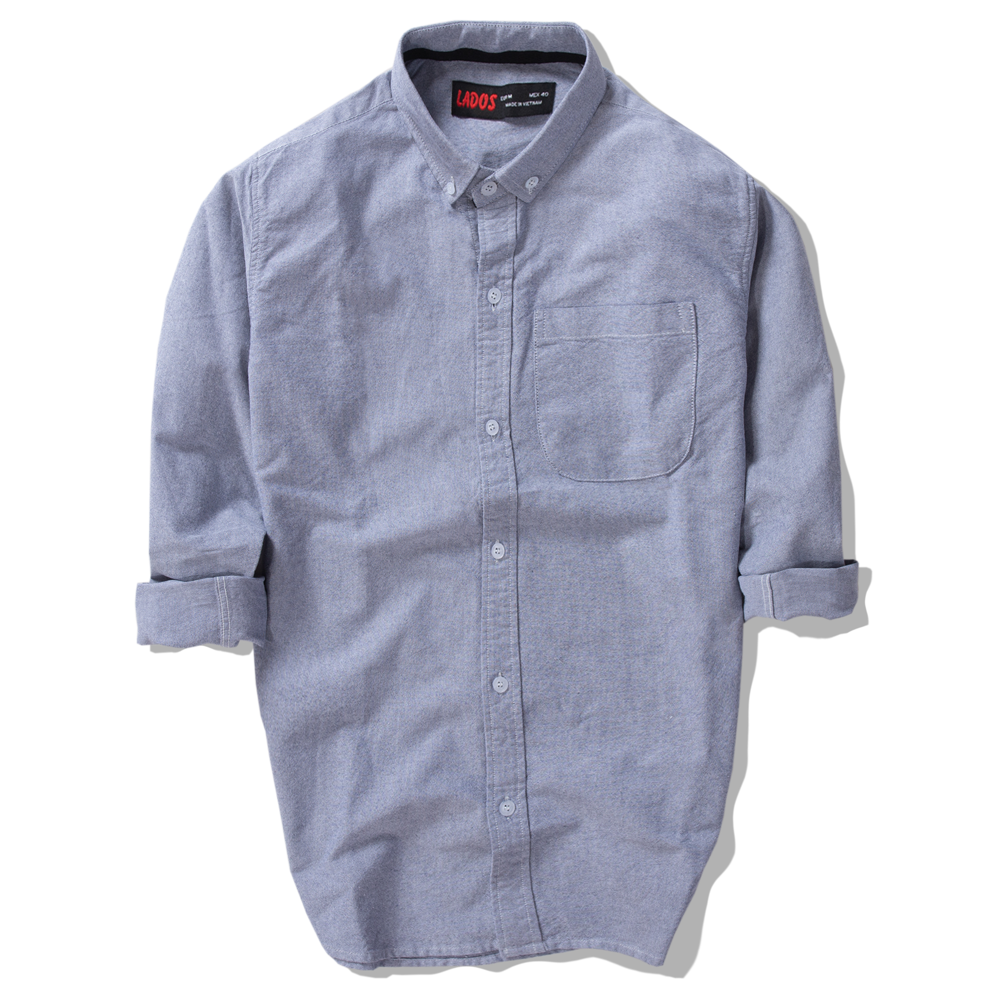 Áo sơ mi nam dài tay có túi LADOS - 8024 chất OXFORD mịn mát form chuẩn dễ mặc