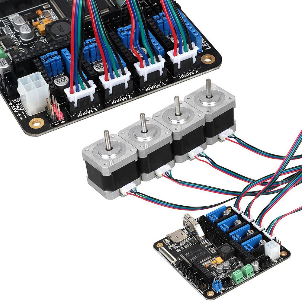 3DWAY Máy in 3D Bộ phận 4PCS/Lô 1M/2M hai pha XH2.54 4Pin đến 6pin Cáp đầu nối động cơ đầu cuối cho động cơ bước Nema 42