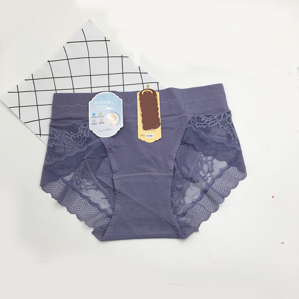 Combo 3 quần lót cotton viền ren cạp cao che mỡ bụng hiệu quả
