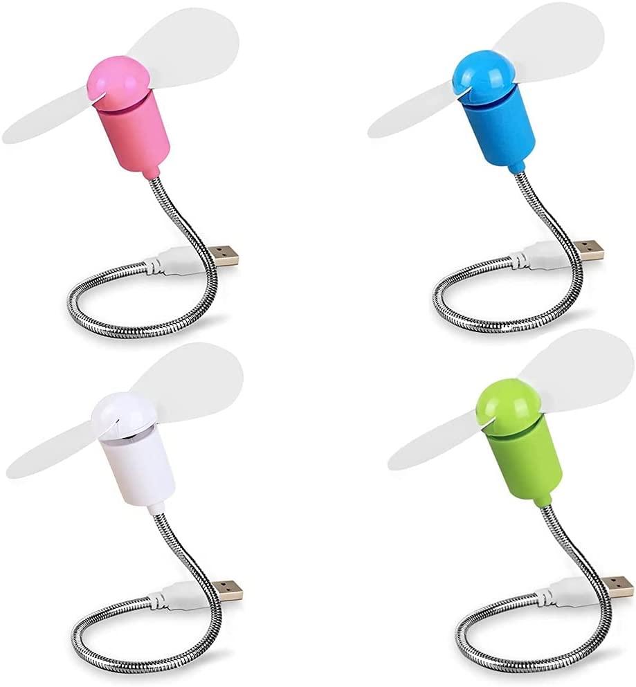 Quạt USB quạt di động mini bàn nhỏ bàn nhỏ có thể sạc lại quạt im lặng quạt mini cho máy tính di động, 4 mảnh