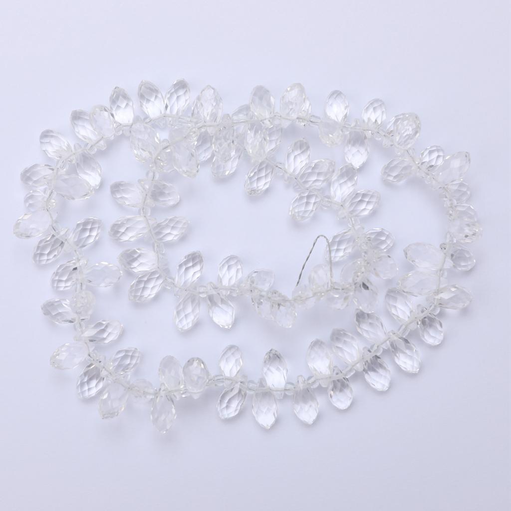 Crystal Beads Bulk 6 x 8mm Mix Lot of 100pcs Faceted Crystal Glass Beads Loose Spacer Beads for Jewelry Findings Beading Supplies