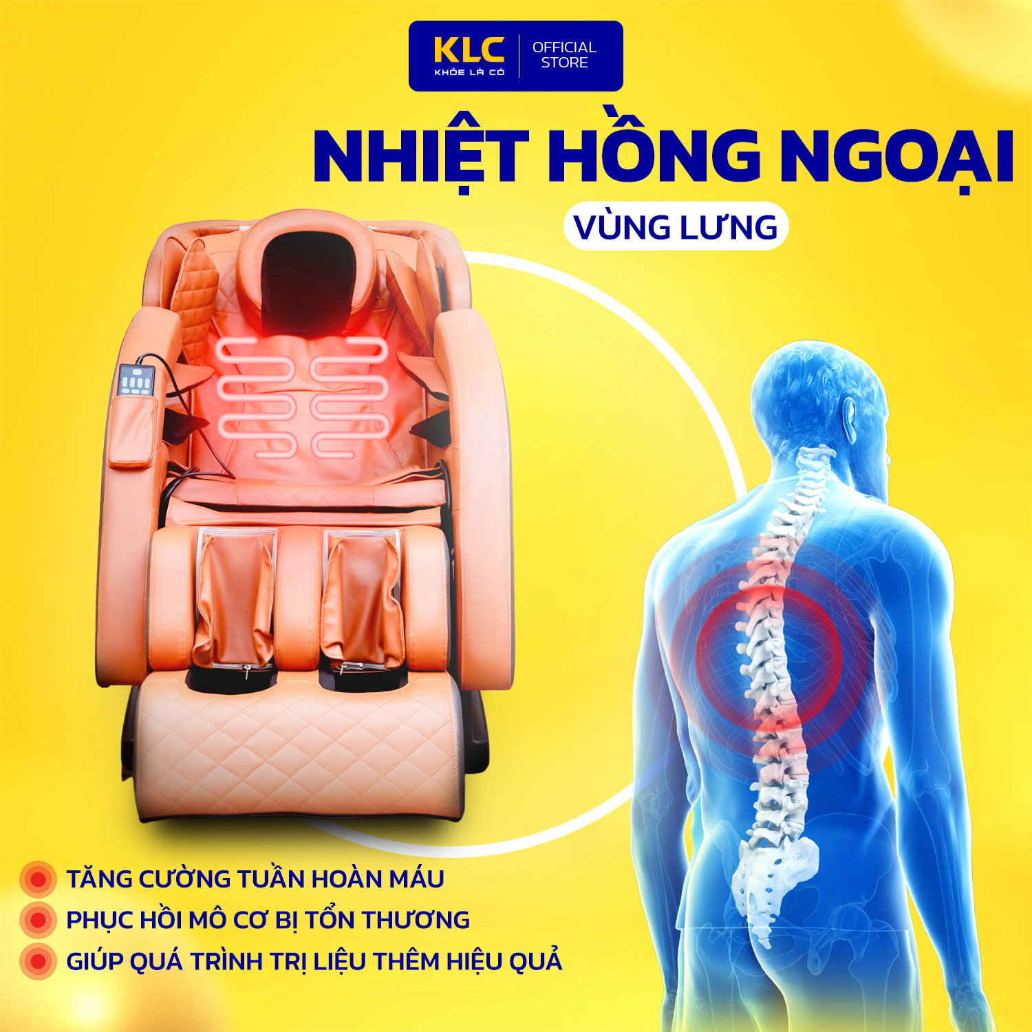 Ghế massage toàn thân KLC KY6868, Công nghệ hồng ngoại kết hợp con lăn 2D, hệ thống cảm biến quang học