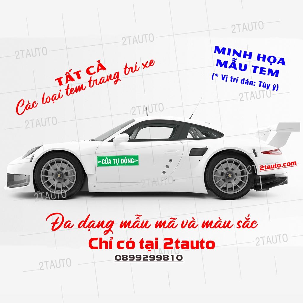 01 Tem Logo Decal Dán Chỉ Dẫn Cửa Tự Động Dùng Cho Ô Tô, Auto Door, Chất Liệu Decal Dán Có Keo Sẵn, Chống Nước