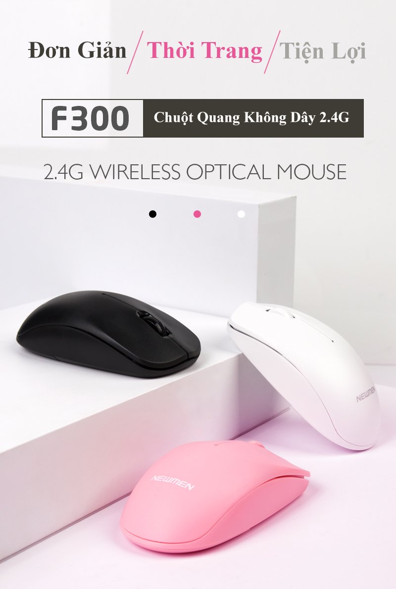 Chuột Gaming NEWMEN F300 - Chuột không dây máy tính - Hàng Chính Hãng