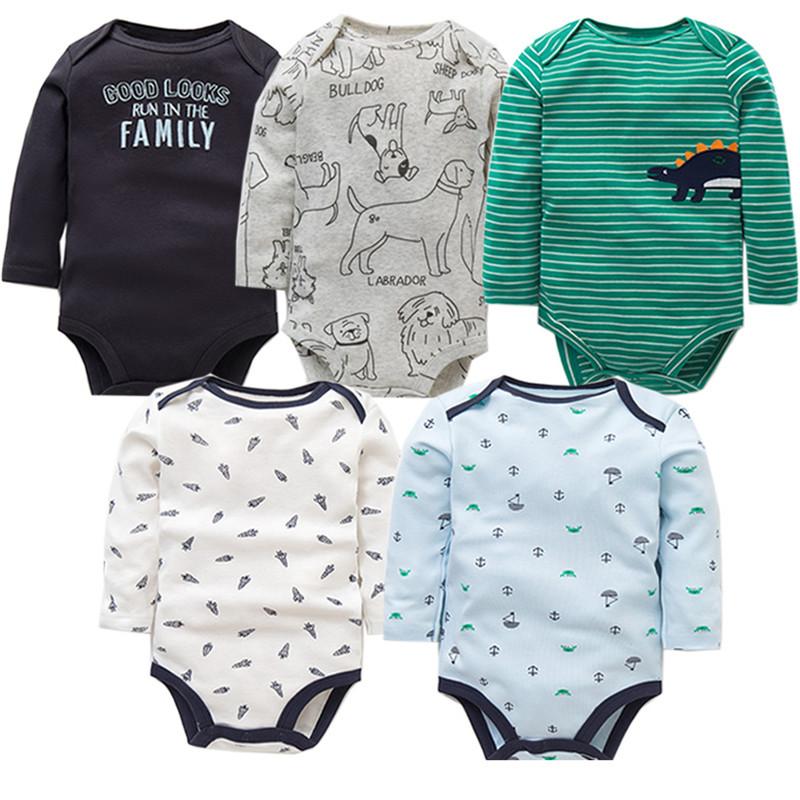 5 Cái/lốc Bodysuits Chất Lượng Cao Uniesx Quần Áo Bé Sơ Sinh Cho Bé 100% Cotton Bộ Quần Áo Cho Trẻ Sơ Sinh Bebe Bé Trai Bé Gái quần Áo