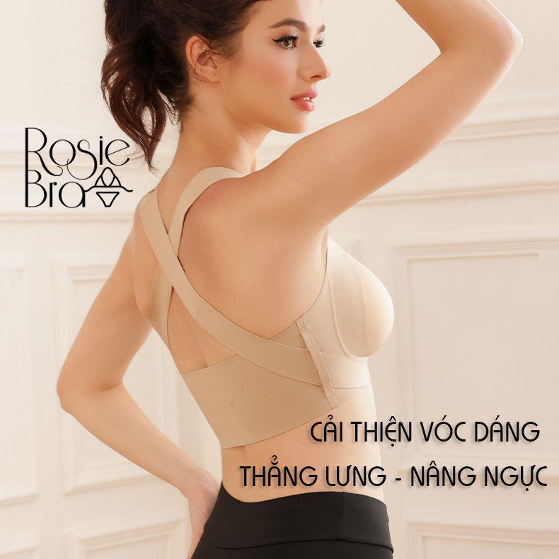 Áo Lót Nữ Chống Gù Cải Thiện Vóc Dáng Không Gọng Đệm Mỏng Không Lộ Vết B201