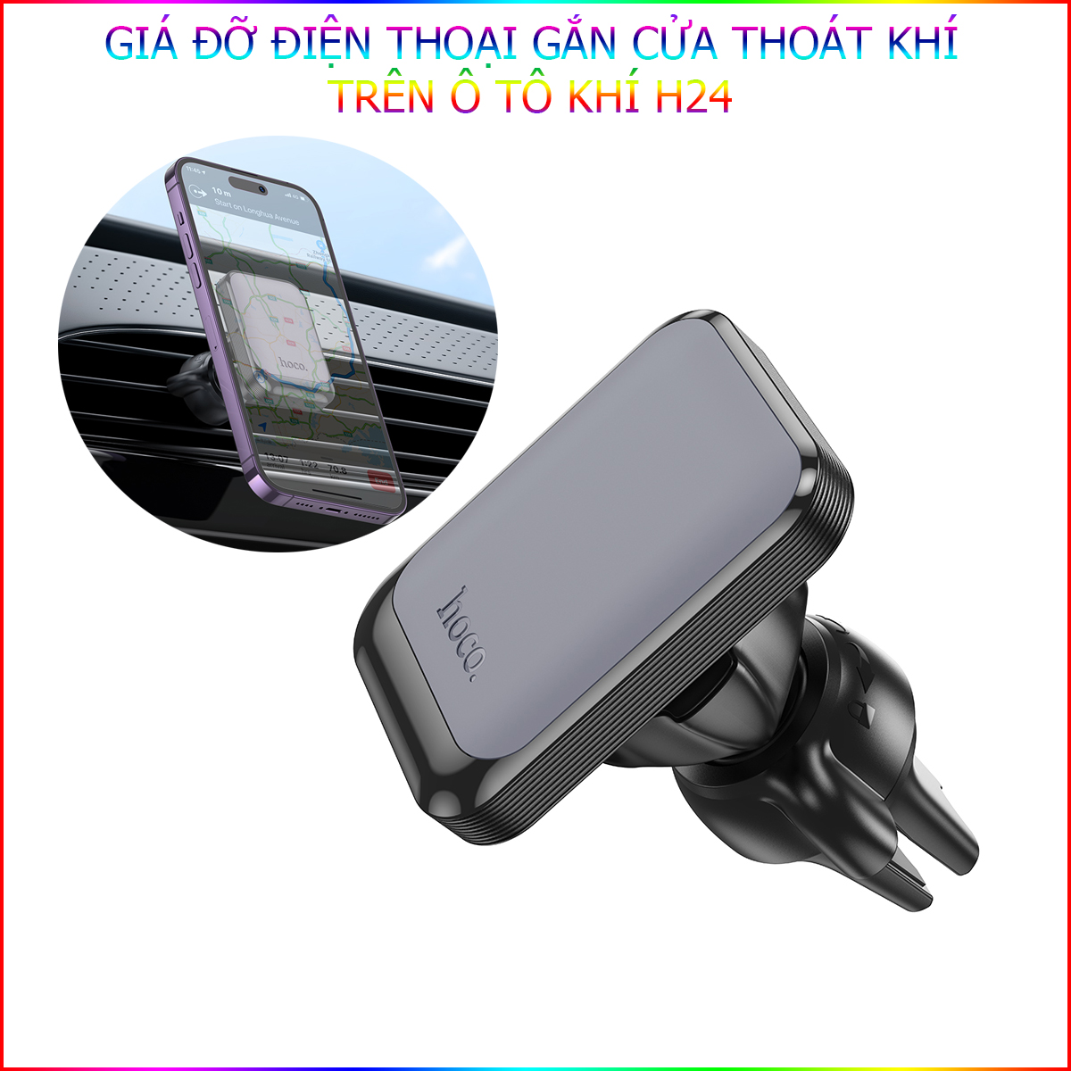 Giá Đỡ Điện Thoại Từ Tính Dành Cho Hoco H24 Gắn Cửa Thoát Khí Trên Xe Hơi Hàng Chính Hãng