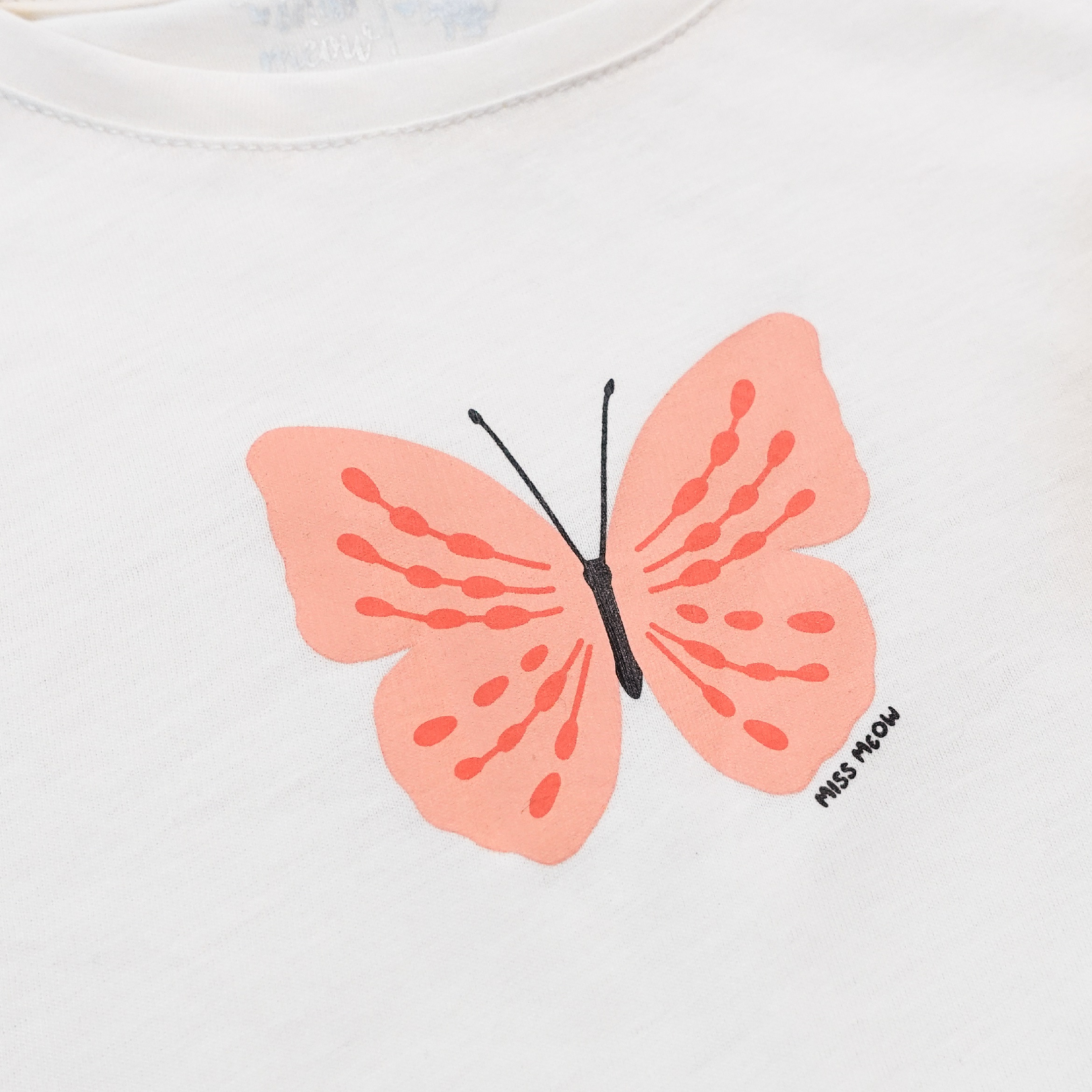 Bộ bé gái Bigfox Miss Meow size đại áo thun cộc tay quần short cotton mặc nhà mùa hè 3-11 tuổi 35kg