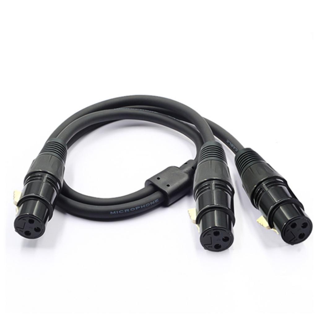 XLR to Dual XLR Y Cord Balanced Microphone Adaptor Patch Cable