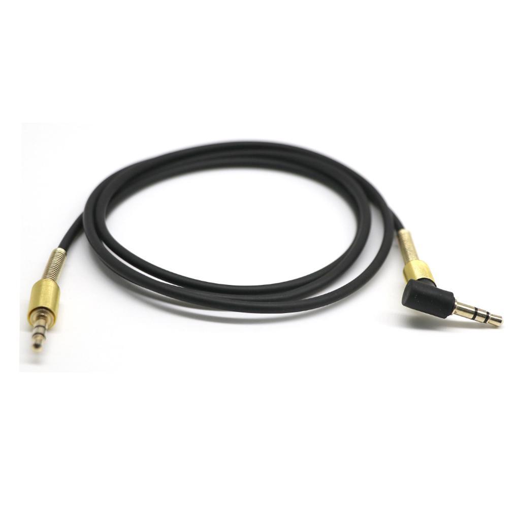 2x 3.5mm Aux Audio Male To Male Cable 90 Degree Right Angle for iPhone, MP3