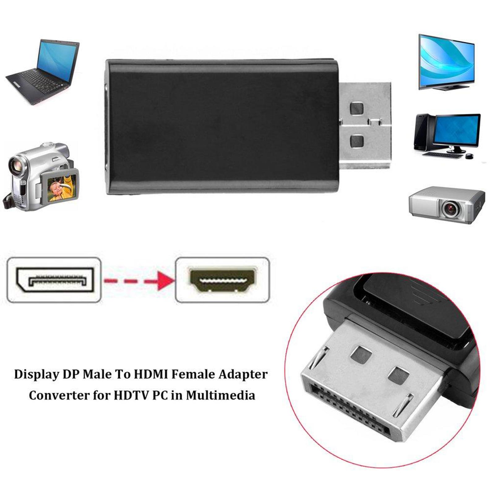 Display Port to HDMI Adapter Converter DP to HDMI for PC Laptop Desktop