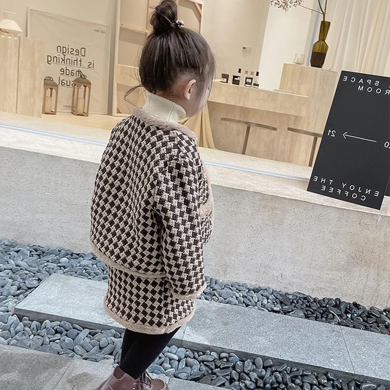 Bộ Váy Áo Dạ Thu Đông Hàn Quốc Cao Cấp Cho Bé Gái