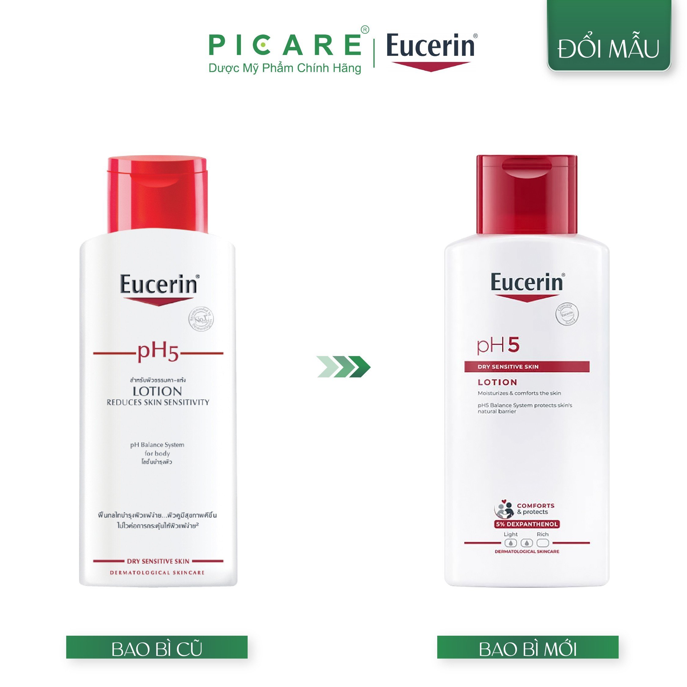 Sữa Dưỡng Thể Cho Da Cơ Thể Nhạy Cảm Eucerin Sensitive Skin Ph5 Lotion 250Ml