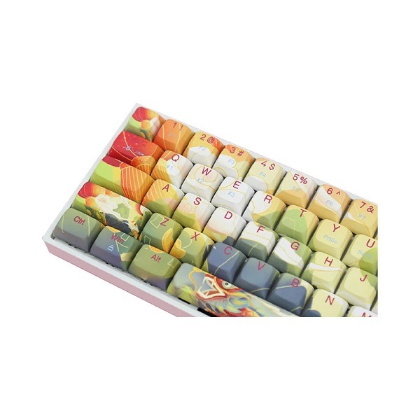 Bàn phím cơ không dây Newmen GM680 Jungle (Ngọa Hổ tàng Long ) G-Pro Yellow /G-Pro Red /  G-Pro Brown - Hàng Chính Hãng