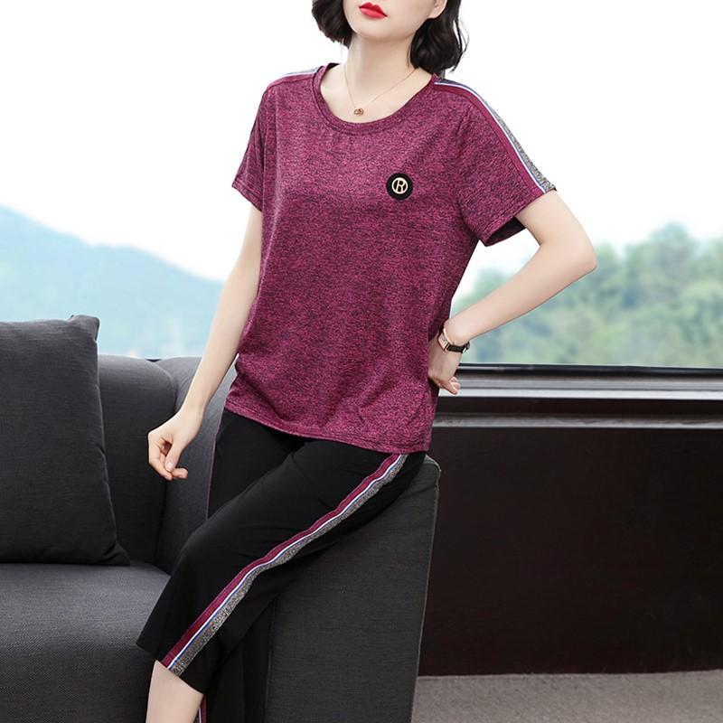Bộ Đồ Thun Cotton Trung Niên Mềm Đẹp AB24 - Hàng Quảng Châu Cao Cấp