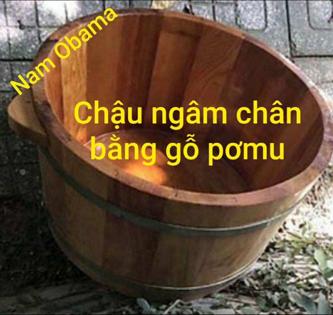 Chậu ngâm chân bằng gỗ pơ mu