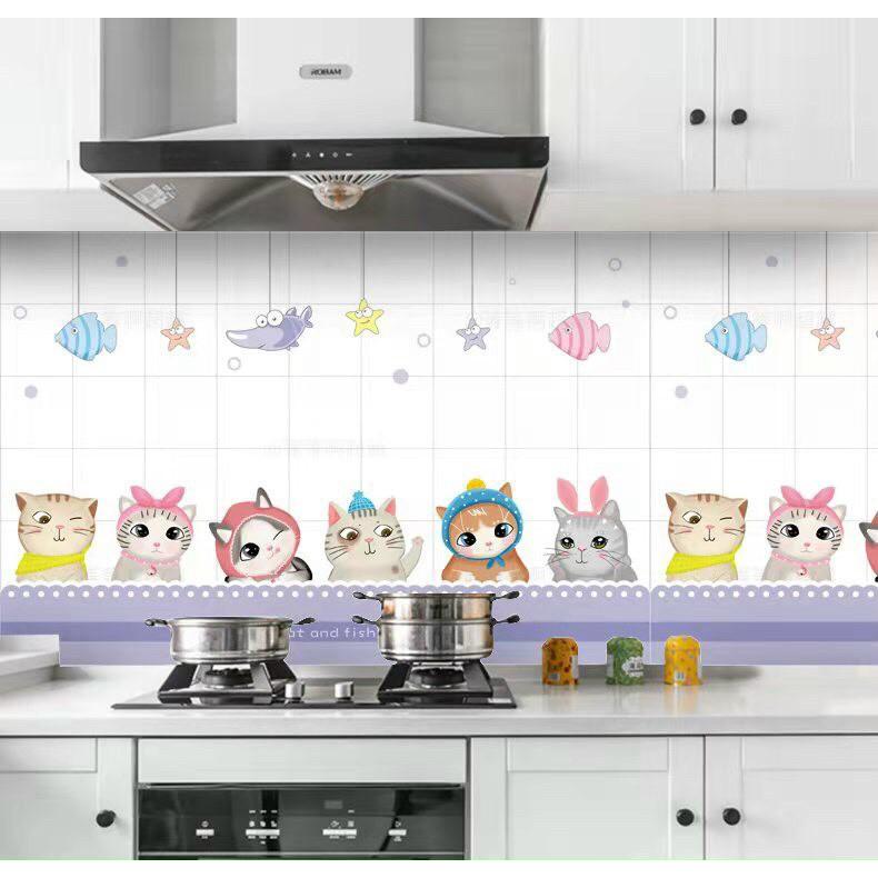 Giấy dán bếp giả đá, Decal bếp TRÁNG NHÔM chống nước, chịu nhiệt sẵn keo 3m