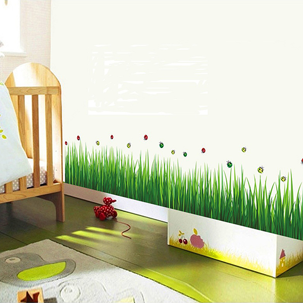 Decal Dán Chân Tường Lúa Xanh - 2 Bộ