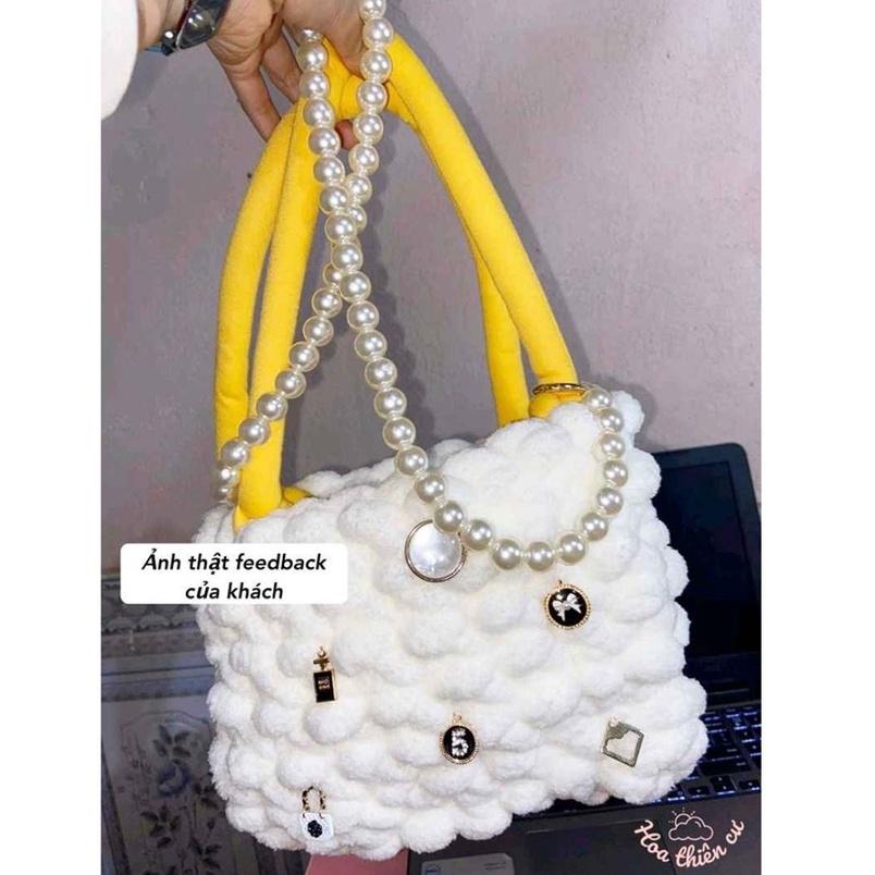 Túi xách nữ handmade tự đan DIY gồm đầy đủ phụ kiện