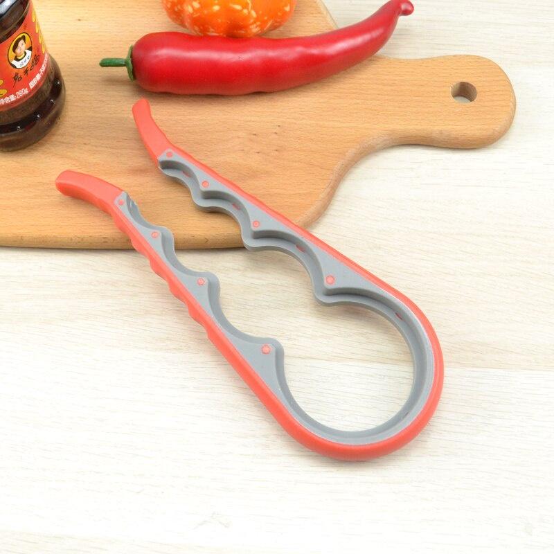 Household Kitchen 4 in 1 Opener Non-slip Twist Cap Bottle Cap Launcher Opener For Cans Kichen Tool Easy Open Can