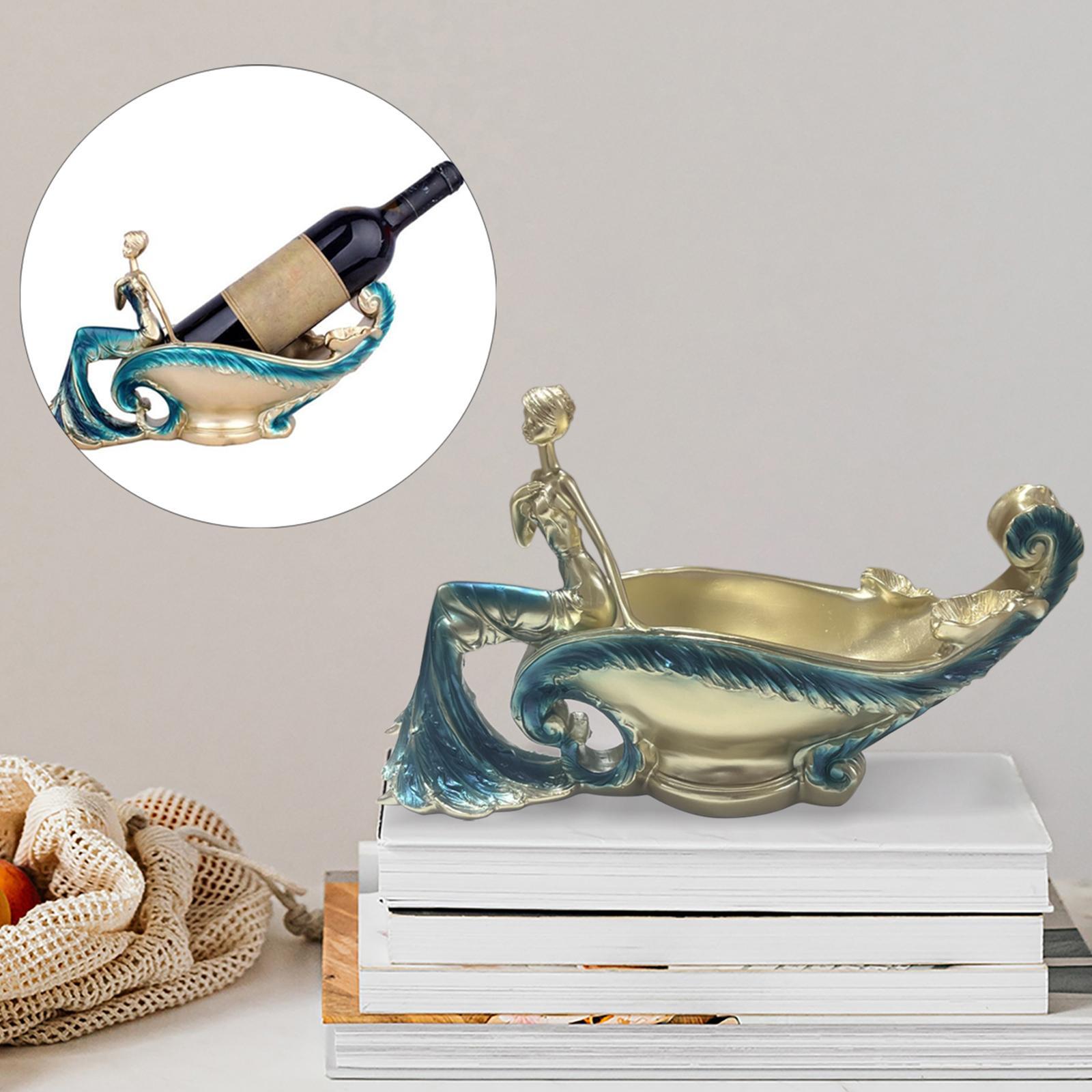 Wine Bottle Holder Stand Decorative Wine Rack & Sculpture for Wine Cabinet