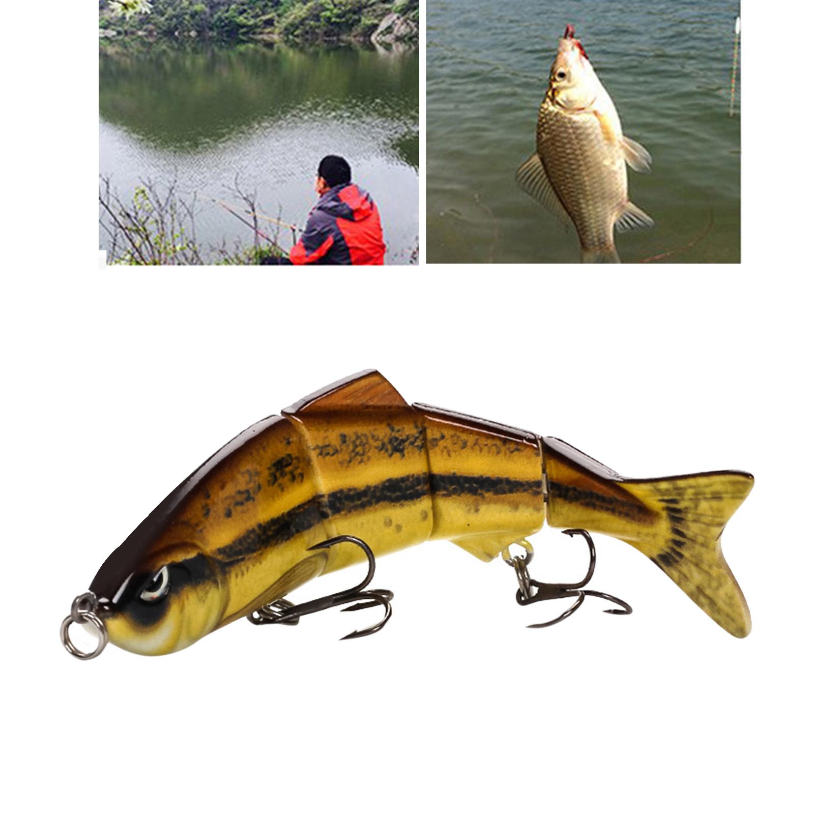 4" Multi Jointed Fishing Lures Wobblers Swimbait Hard Bait Crankbait