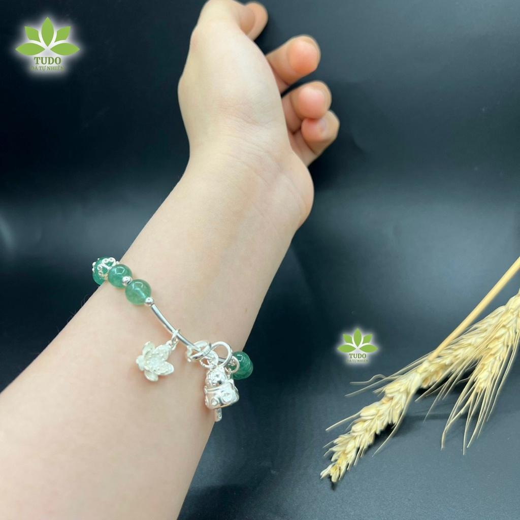 Vòng Phong Thủy Mệnh Mộc, Hỏa TUDO VCBTADX AG925 Charm Hoa, Mèo, Cỏ 4 Lá - Tài Lộc, May Mắn B54K740