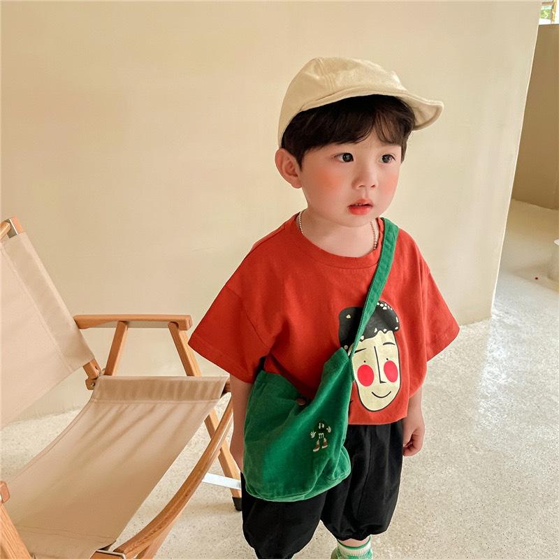 Áo thun tay ngắn cổ tròn in hình dễ thương cotton phong cách Hàn Quốc 10-30kg