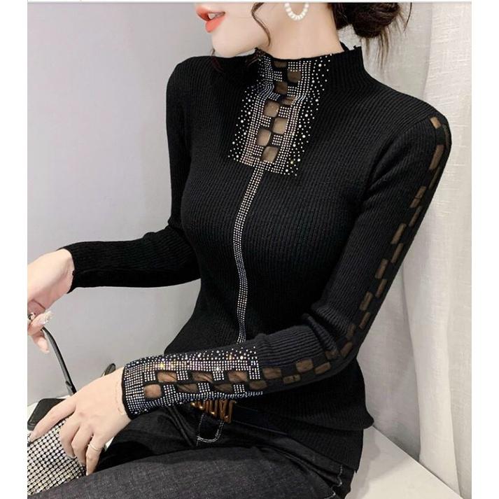 ÁO LEN ĐÍNH ĐÁ CAO CẤP