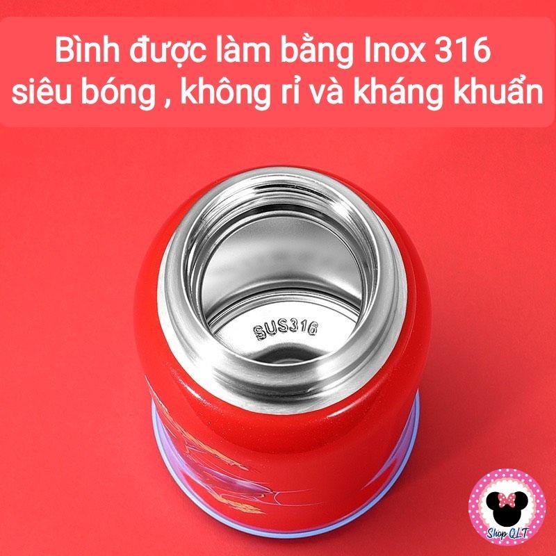 Bình Giữ Nhiệt Hàng DlSNEY Xinh Xắn Cho Bé. Có ống hút, đầu rót , túi đựng và dây đeo rất đẹp