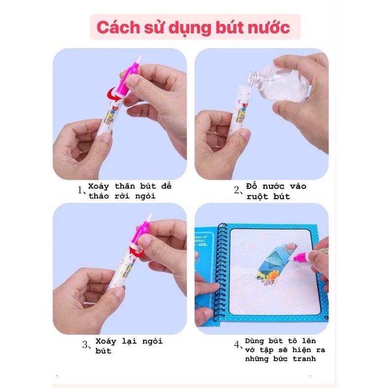Tranh nước ma thuật -MAGIC WATER BOOK, Tranh tô màu nước ma thuật thần kỳ không dính bẩn tay chân nhiều chủ đề cho bé Tranh Nước Ma Thuật -Magic Water Book, Tranh Tô Màu Nước Ma Thuật Thần Kỳ Không Dính Bẩn Tay Chân Nhiều Chủ Đề Cho Bé