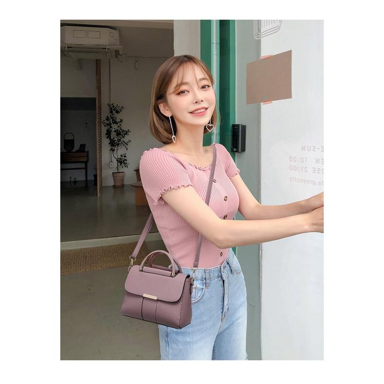 Túi giỏ xách nữ đeo chéo cao cấp thời trang Hàn Quốc sang chảnh chất liệu da mềm mịn, kiểu dáng sang trọng,lịch sự TX048