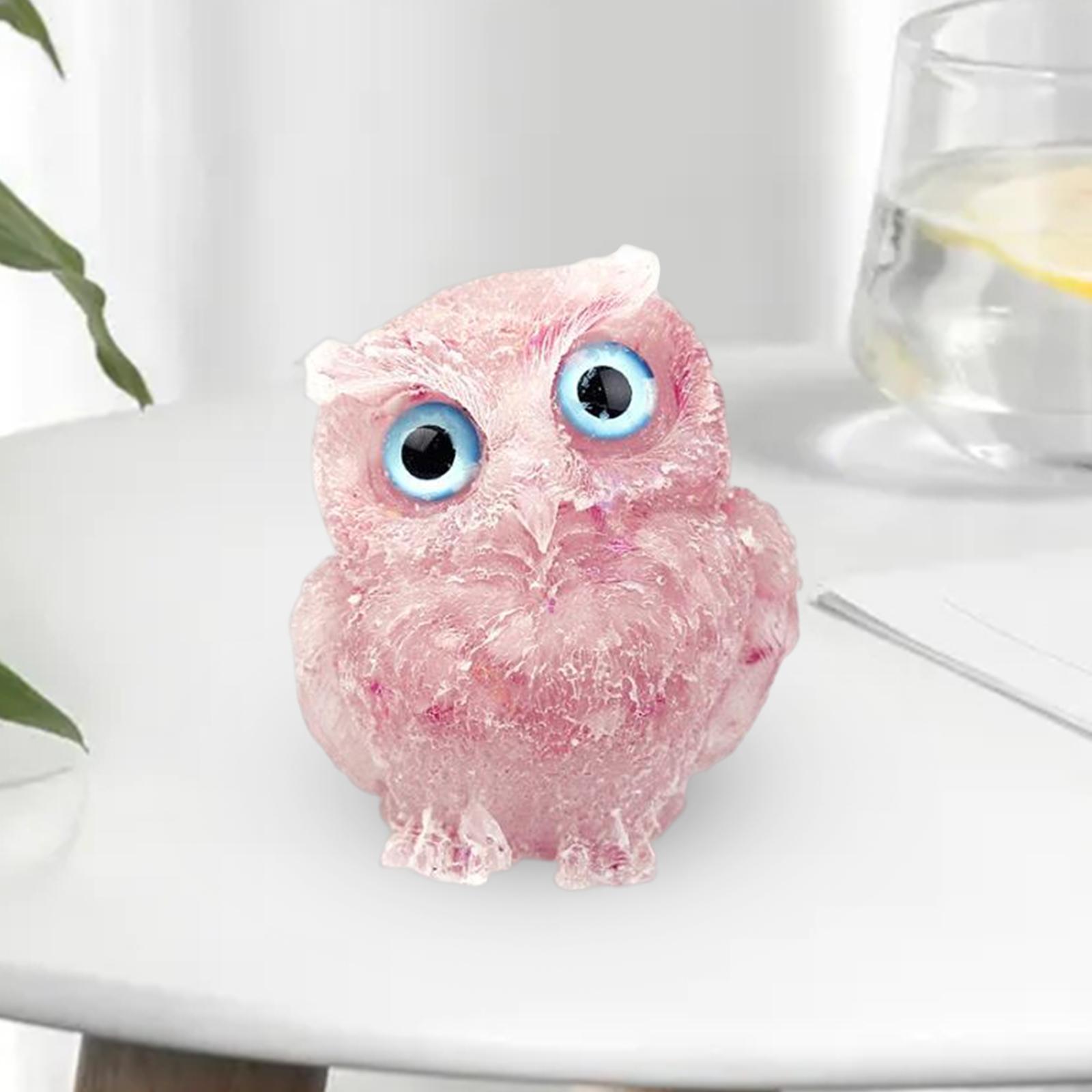Crystal Owl Decoration Owl Statue for Office Decor Housewarming Gift