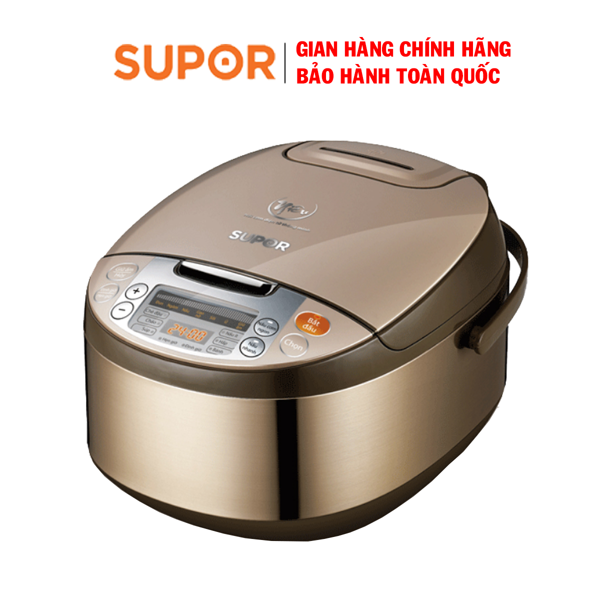 Nồi cơm điện tử Supor CFXB50FC33VN-75, Công suất 750W, Dung tích 1.8L, Bảng điều khiển phím bấm, Lòng niêu thiết kế đặc biệt, Bảo hành 12 tháng