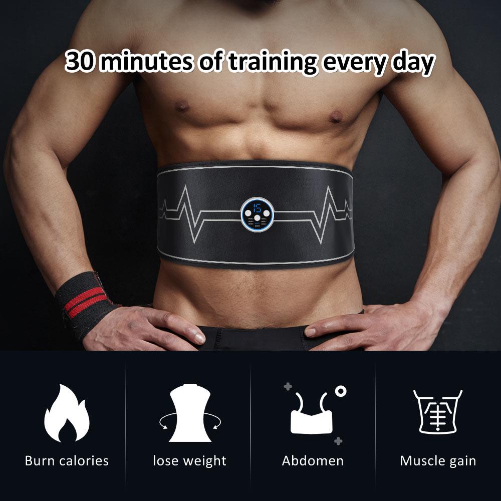Thông Minh Massage Tập Cơ Bụng Huấn Luyện Viên Giảm Cân Kích Thích Máy Rung Toàn Thân Giảm Eo Béo 8 Chế Độ 15 Cường Độ