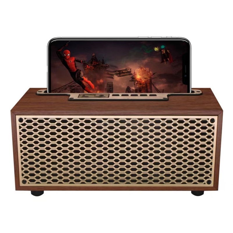 Người loa bluetooth hạt retro không dây cổ điển với điện thoại đứng ở nhà loa ngoài trời loa di động ngoài trời XM-5H màu: Brown