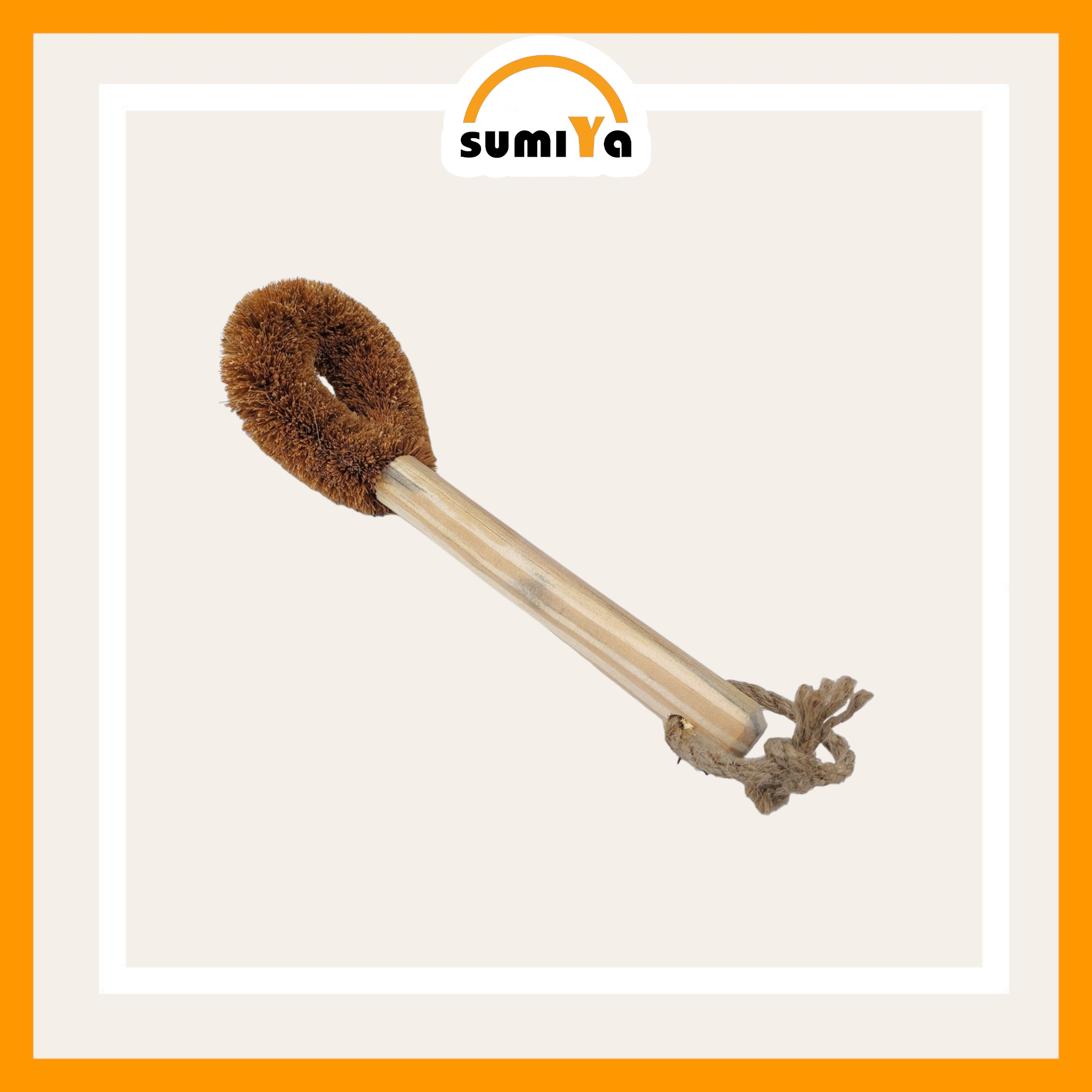Cọ rửa chén bát xơ dừa cán gỗ, cọ xơ dừa đa năng, cọ rửa chén bằng xơ dừa tự nhiên, cọ tiện dụng