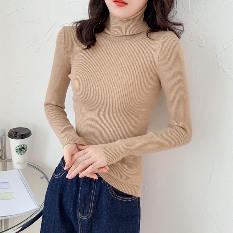 Áo Len Cổ Lọ cao 10cm Thời Trang Thu Đông Cho Nữ
