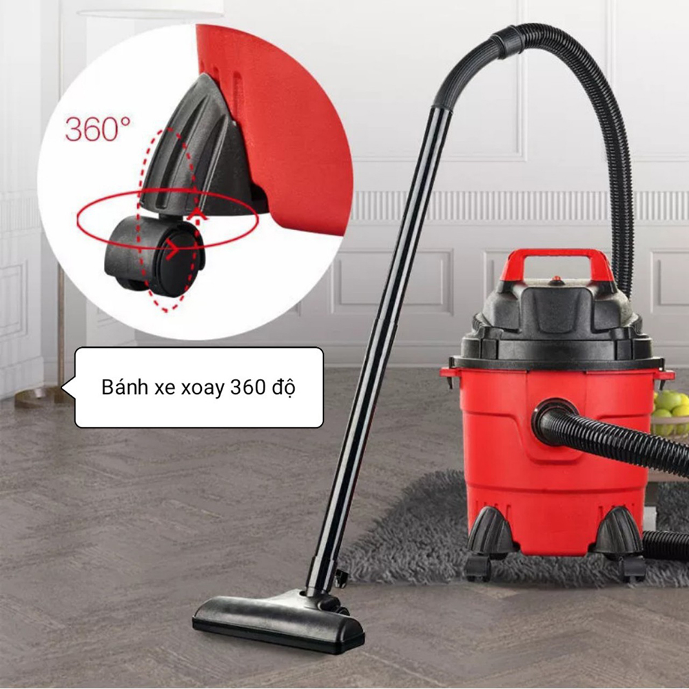 Máy Hút Bụi Gia Đình ABG Đa Năng Công Suất 1000W Dung Tích 15L, Kết Cấu Xoay 360 Độ Chức Năng Hút Ở Nhiều Bề Mặt Như Sàn Nhà, Ô tô, Cầu Thang- Hàng Chính Hãng