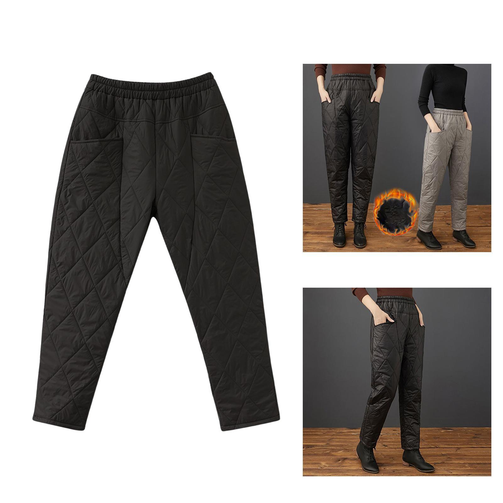 Women Winter Warm Packable Down Pants Compression Snow Windproof Thermal Pants Ski Pants Lightweight Casual for Running