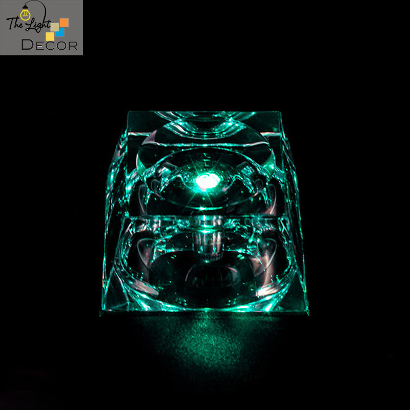Bộ Quà Tặng Quả Cầu Pha Lê 3D larser LED Cá Rồng 6cm (tặng đế đèn + hộp quà)