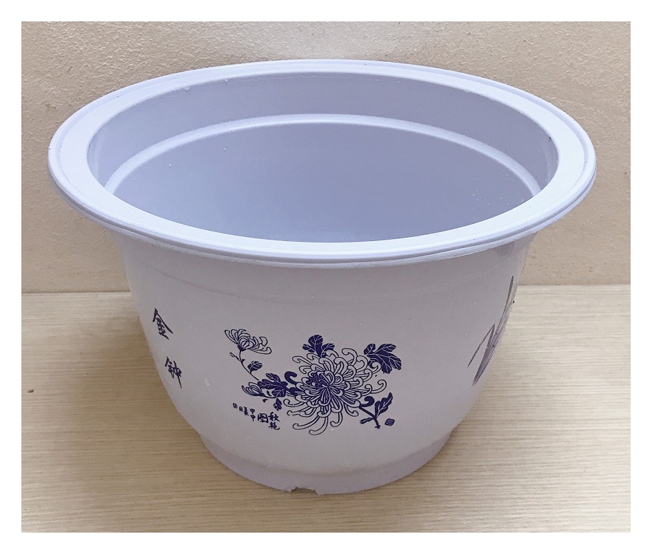 10 Chậu Nhựa Trồng Cây Hoa, Cây Cảnh A320x200 - Chậu nhựa giả Sứ hoa Xanh A330x200