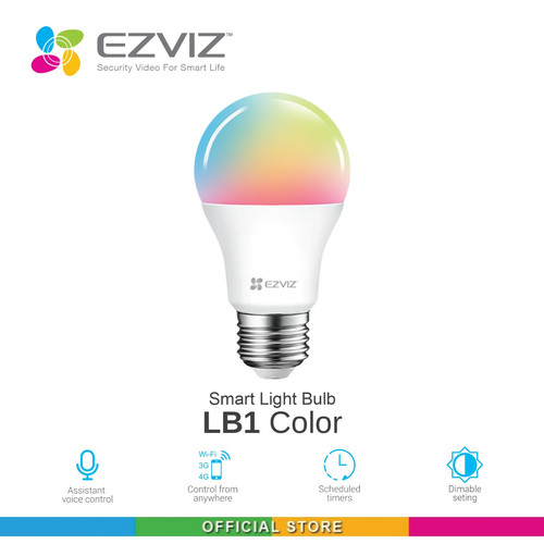 Bóng đèn led thông minh Ezviz 16 triệu màu điều khiển từ xa qua điện thoại tích hợp với Google và Alexa điều khiển bằng giọng nói Hàng chính hãng phân phối