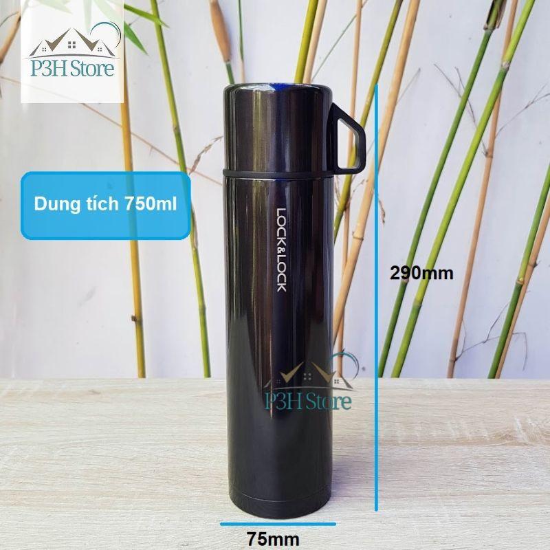 Bình giữ nhiệt Lock&amp;Lock Mocha dung tích 750ml ó nắp dùng làm cốc uống LHC1438