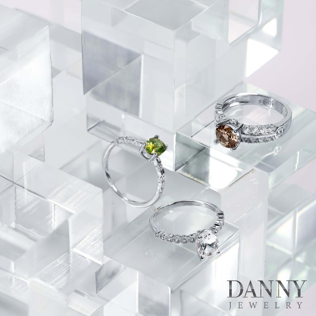Nhẫn Nữ Danny Jewelry Bạc 925 Xi Rhodium Đá Peridot & CZ N0107