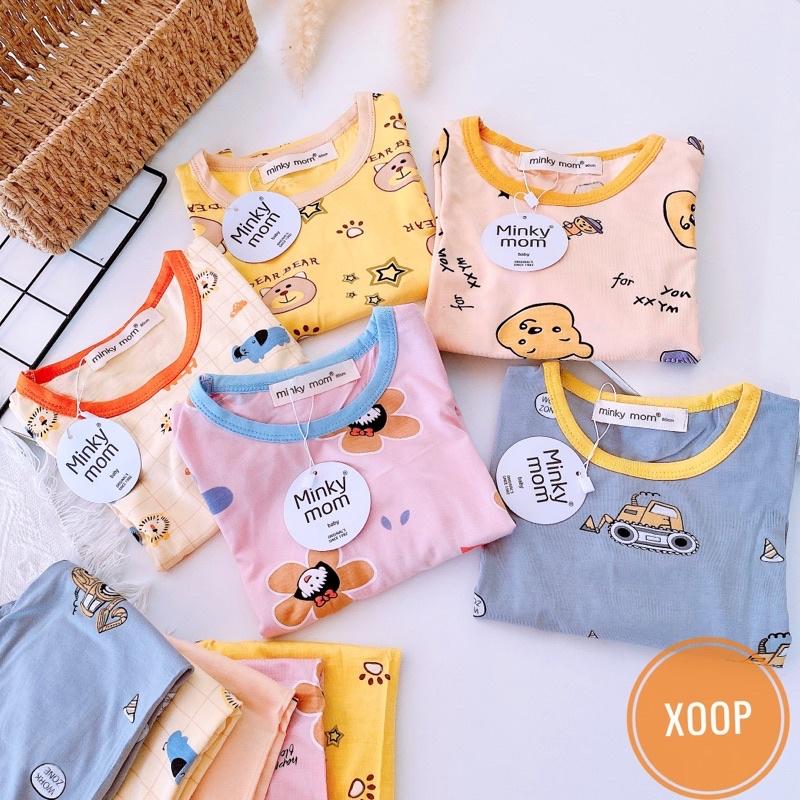 BỘ DÀI TAY THUN LẠNH HÀNG MINKY MOM IN HOẠ TIẾT KẺ sư tử