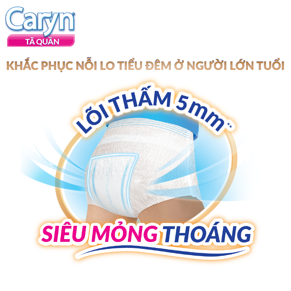 Tã Quần Mỏng Nhẹ Caryn Gói Siêu Lớn XL12+2 Miếng